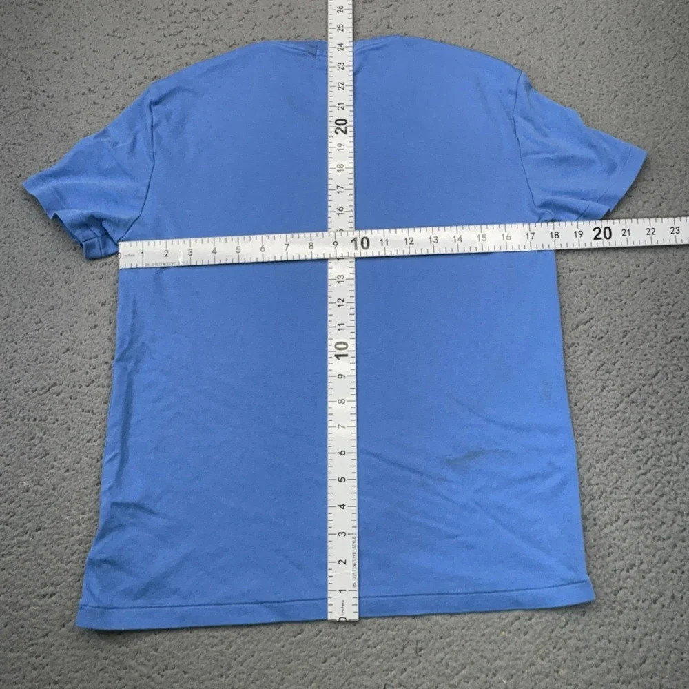 Polo Ralph Lauren T-Shirt Mens Medium Blue Custom Slim Fit Pony Logo Tee Preppy